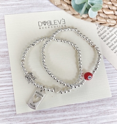 Dúo pulseras amuleto FOLLOW YOU HEART - comprar online