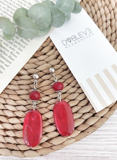 Aros resina rojo - comprar online