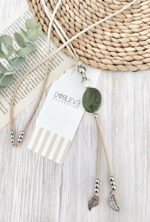 Corbatero Lazo con resina VERDE - Doblevé Accesorios