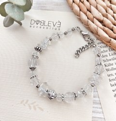 Pulsera energética CUARZO CRISTAL - Sanación y Protección - Doblevé Accesorios