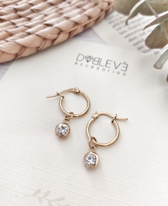 Aros de acero dorado con strass