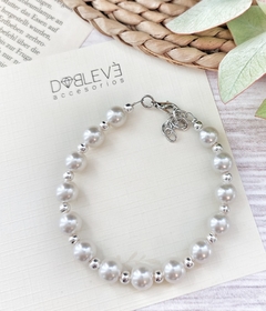 Pulsera con perlas - Dorada y Plateada - comprar online