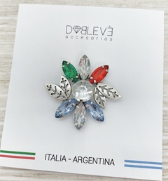 Prendedor Patrio Italia - Argentina 0001