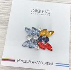 Prendedor Patrio Venezuela - Argentina 0003