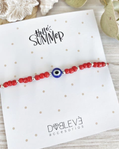 Tobillera OJO PROTECTOR con terminaciones plateadas - 4 colores - comprar online