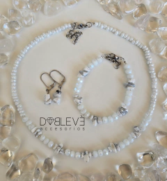 Conjunto energético Howlita blanca - Meditación y Relajación - comprar online