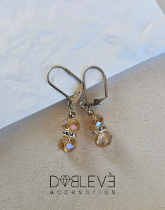 Aros de cristal - Plateados - tienda online