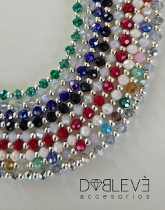 Pulsera clásica plateada con cristales - comprar online