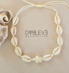 Gargantilla buzios y tortuga natural - comprar online