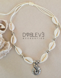 Gargantilla BUZIOS y caracol - plateada - comprar online