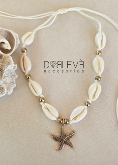 Gargantilla BUZIOS y estrella de mar - dorada - comprar online
