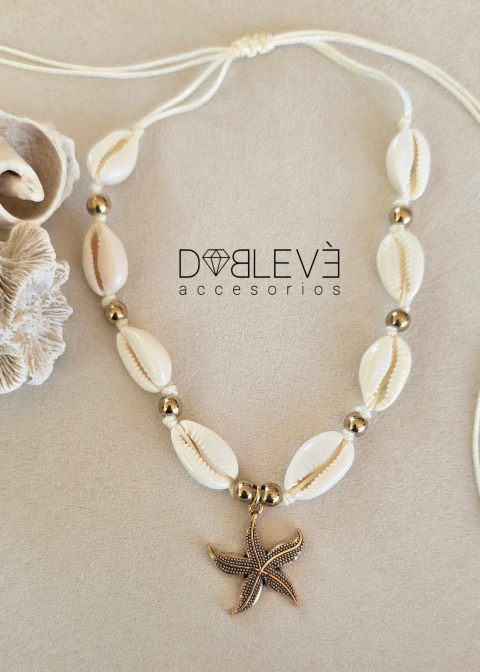 Gargantilla BUZIOS y estrella de mar - dorada - comprar online
