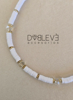 Gargantilla FIMO Y CRISTALES - tienda online