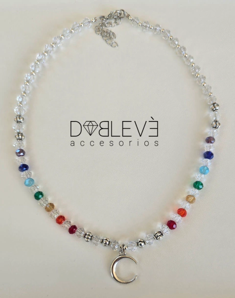 Gargantilla luna 7 chakras - comprar online