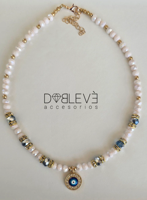 Gargantilla OJO PROTECTOR con strass dorado - comprar online