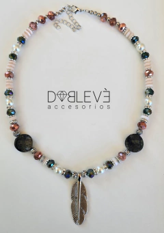 Gargantilla cristales y piedras naturales - comprar online