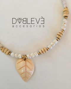 Gargantilla hoja piedras recontituídas en internet