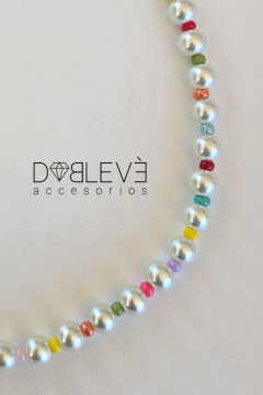 Gargantilla PERLAS multicolor - Doblevé Accesorios