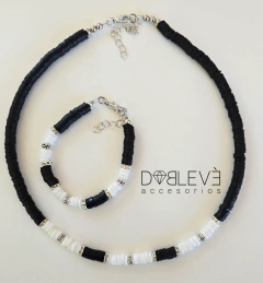 Conjunto fimo y escallas de caracol negro - comprar online