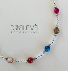 Gargantilla con ágatas naturales en internet