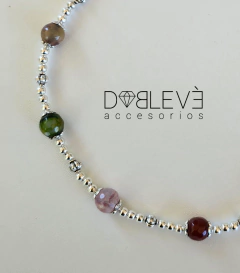 Gargantilla con ágatas naturales en internet