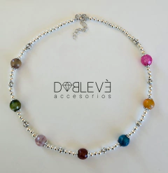 Gargantilla con ágatas naturales - comprar online