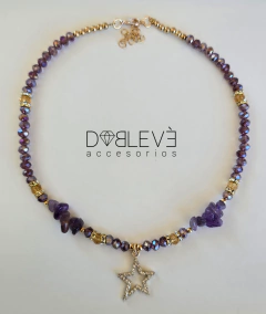 Gargantilla estrella amatista - comprar online