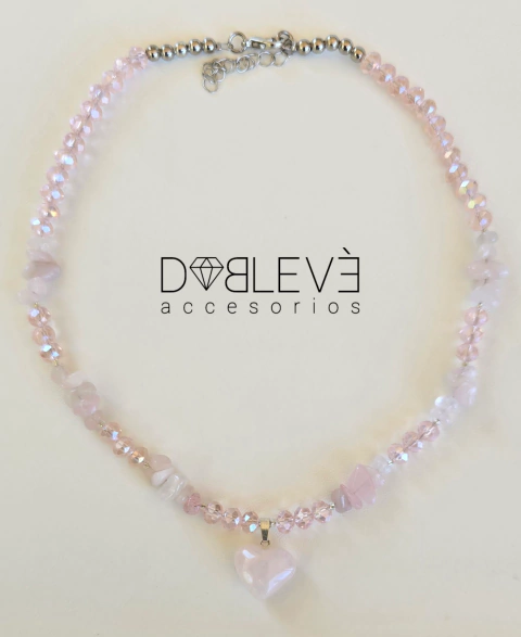 Gargantilla energética CUARZO ROSA - Amor - comprar online