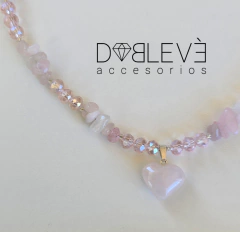 Gargantilla energética CUARZO ROSA - Amor en internet