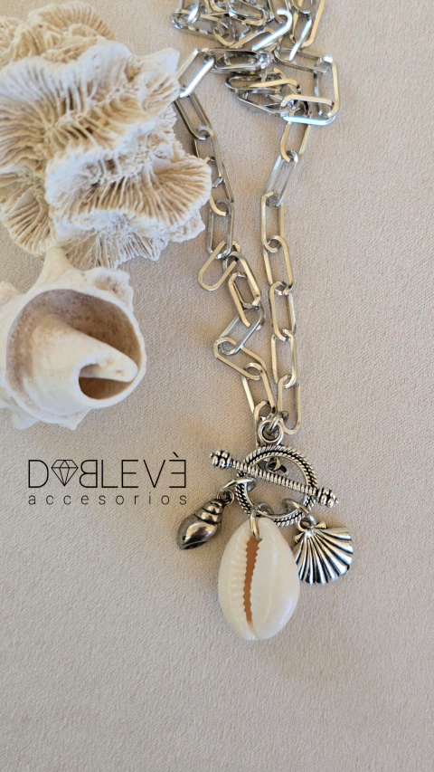 Collar Mar plateado - comprar online