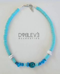 Gargantilla pez de murano - comprar online