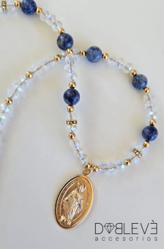 Collar MEDALLA MILAGROSA y sodalita - comprar online