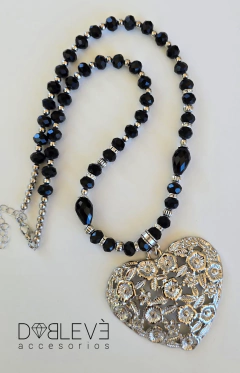 Collar corazón con cristales - comprar online