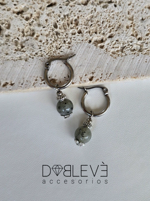 Aros LABRADORITA BLANCA - Protección del aura - comprar online