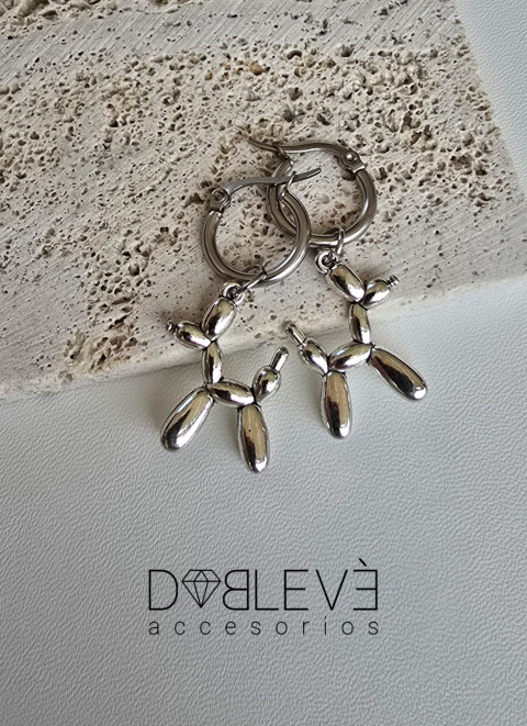 Aros de acero quirúrgico baloon dog grandes - comprar online