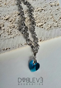 Pulsera con dije de cristal - Corazón - comprar online