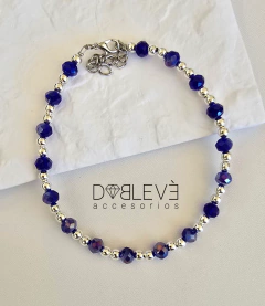 Imagen de Tobillera plateada con cristales