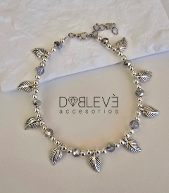 Tobillera hojitas y cristales en internet