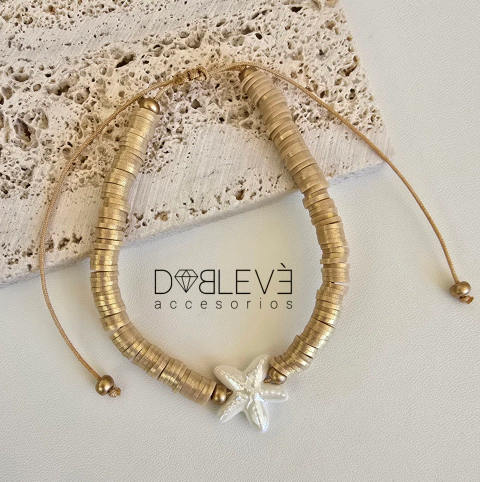 Tobillera estrella de mar blanca - comprar online