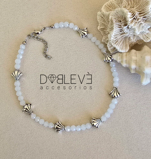 Tobillera ostras y cristales - comprar online