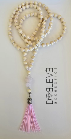 Japa mala 108 cuentas CUARZO ROSA - Amor - comprar online