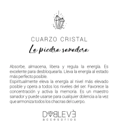 Collar amuleto CUARZO CRISTAL - Sanación y protección en internet