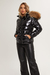 Jaqueta Puffer de Vinil com Pele Marrom