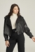 Jaqueta Oversized em Couro Preta - Alba