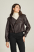 Jaqueta Oversized em Couro Café - Pronta Entrega - loja online