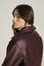 Jaqueta Oversized em Couro Vinho