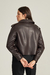 Jaqueta Oversized em Couro Café - comprar online