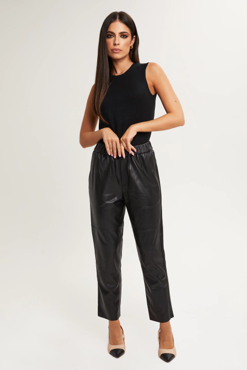 Calça Jogger em Couro - Cores