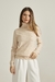 Blusa Cashmere Gola Alta Bege