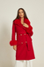 Sobretudo com Pele Vermelho - Pronta Entrega